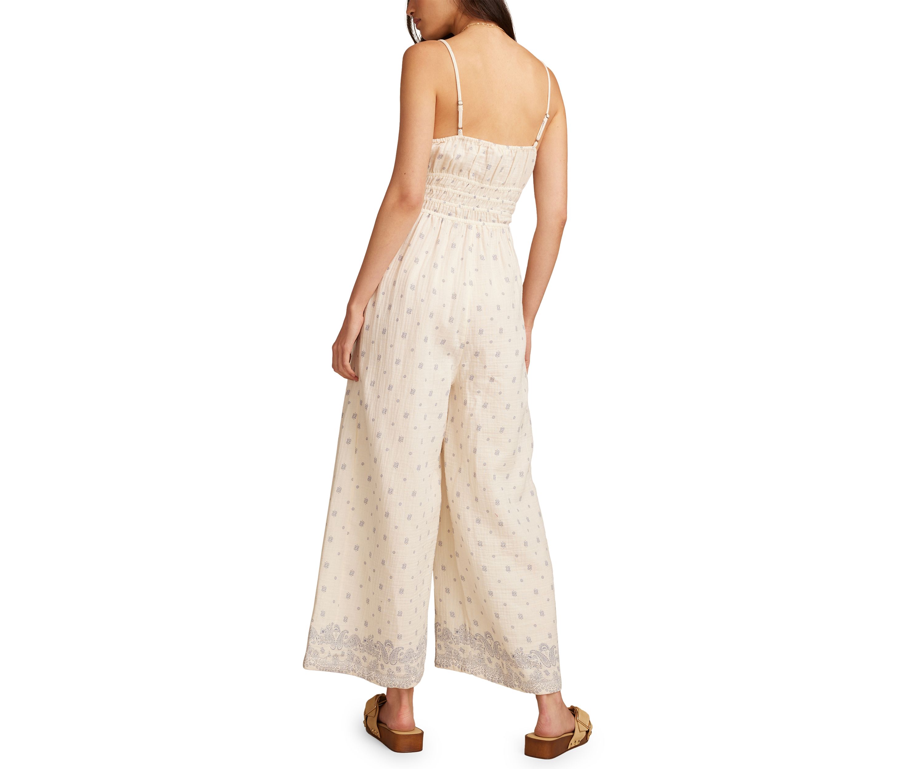Womens Printed Gauze Jumpsuit
