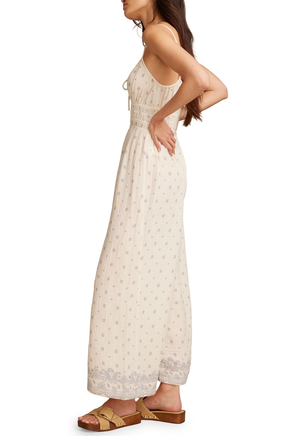 Womens Printed Gauze Jumpsuit