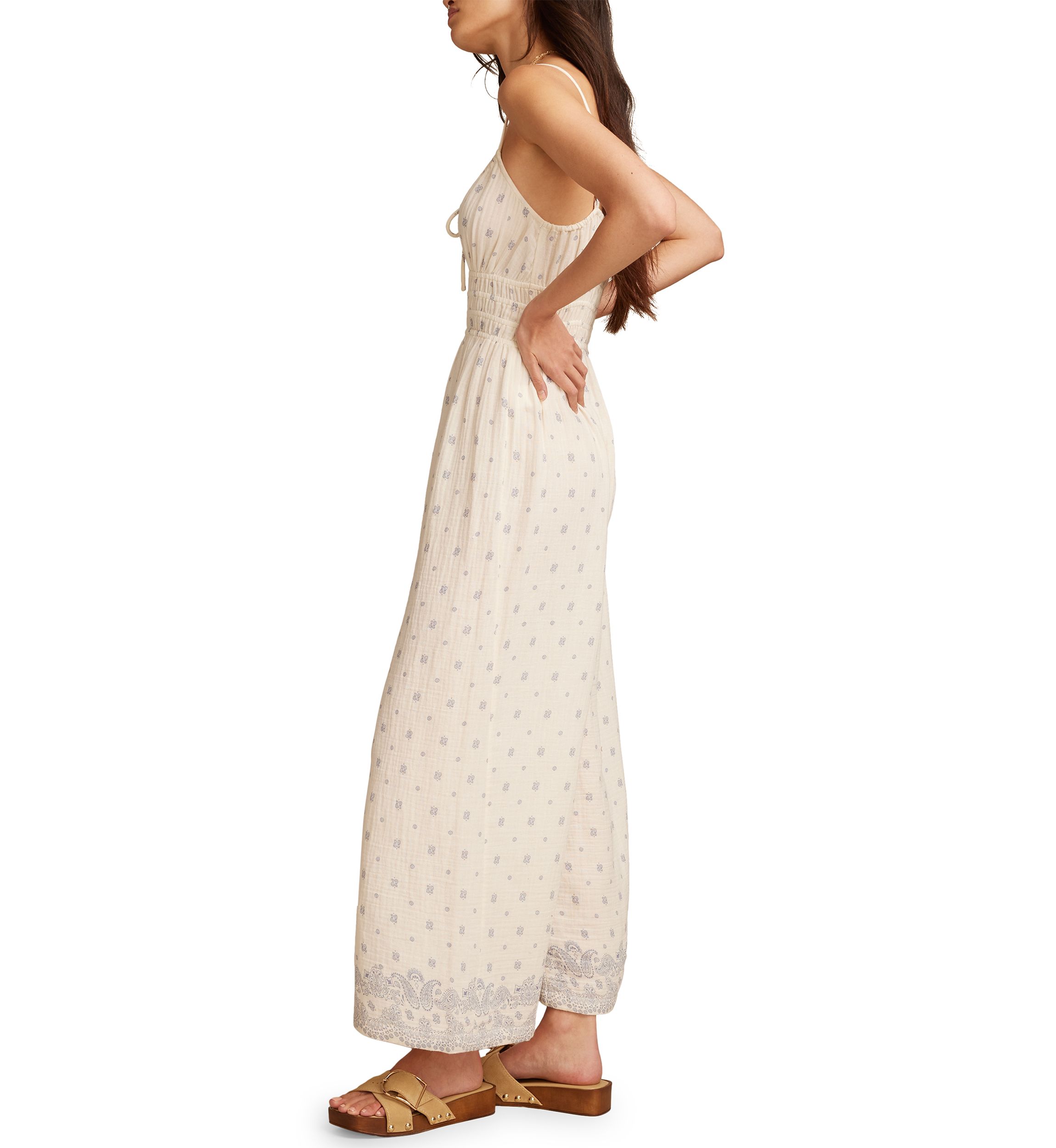 Womens Printed Gauze Jumpsuit