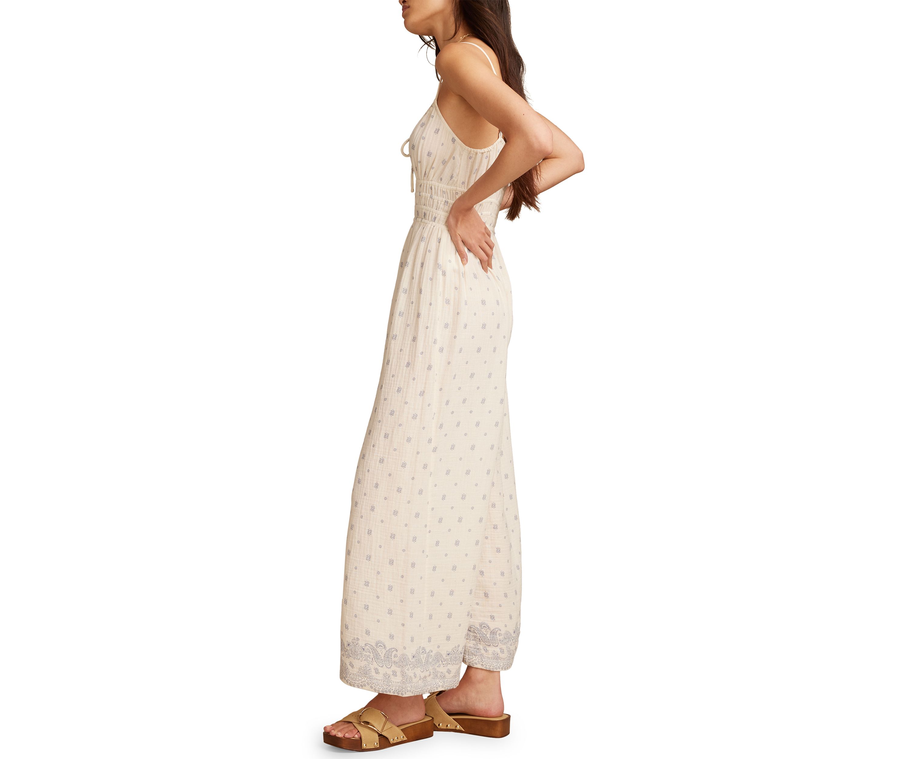 Womens Printed Gauze Jumpsuit