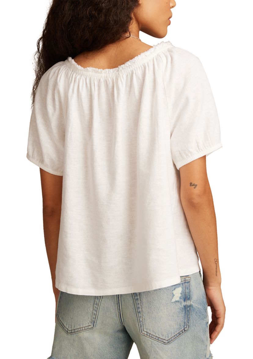 Short Sleeve Peasant Top