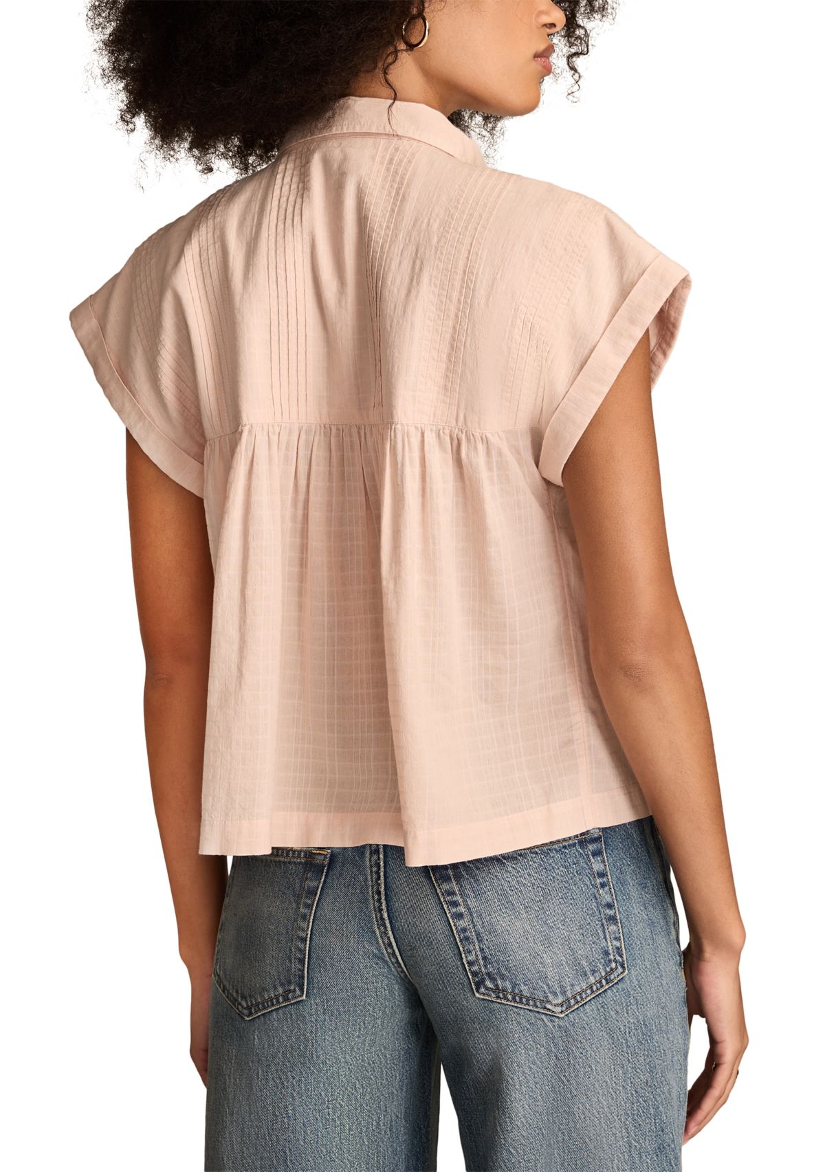 Drapey Button Down Tunic Top