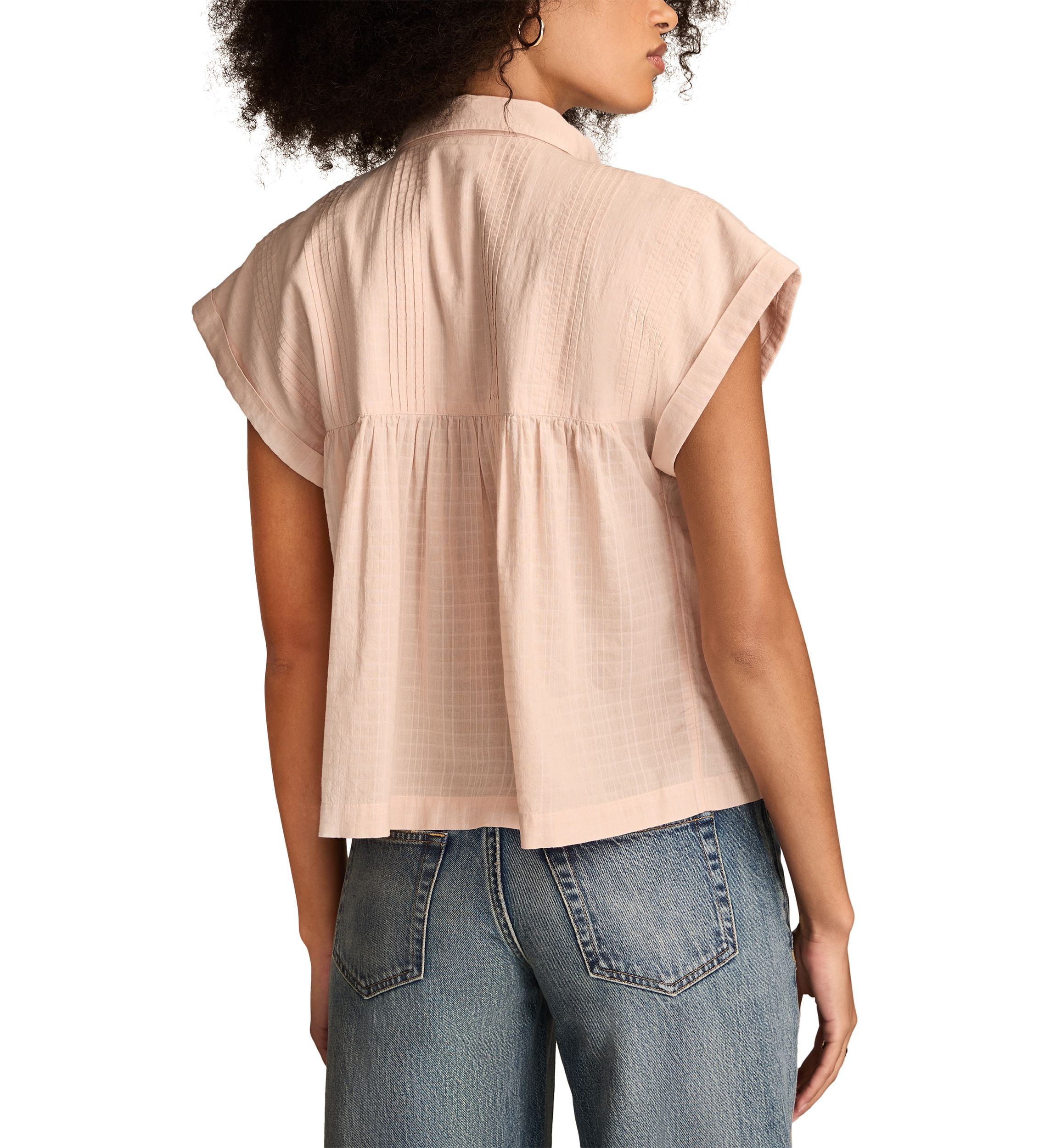 Drapey Button Down Tunic Top