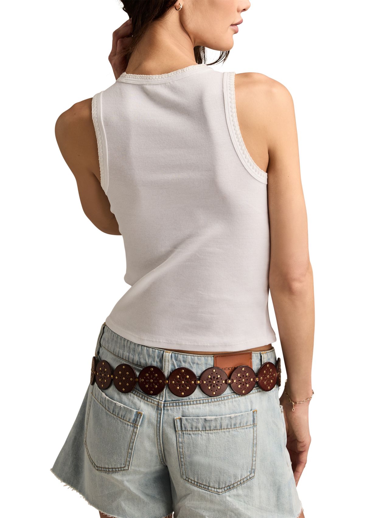 Crochet Trim Tank Top