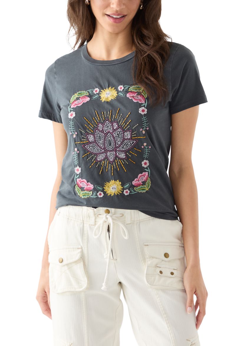 Womens Beaded Lotus Shirt