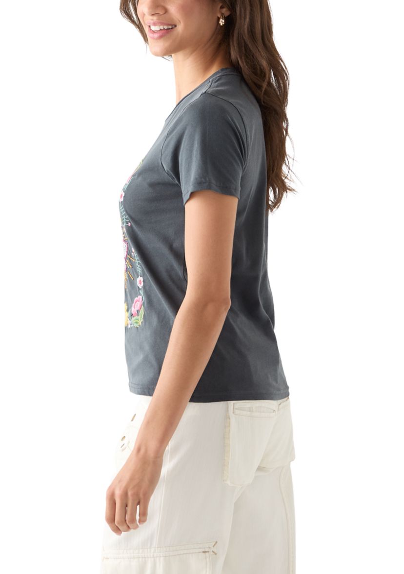 Womens Beaded Lotus Shirt
