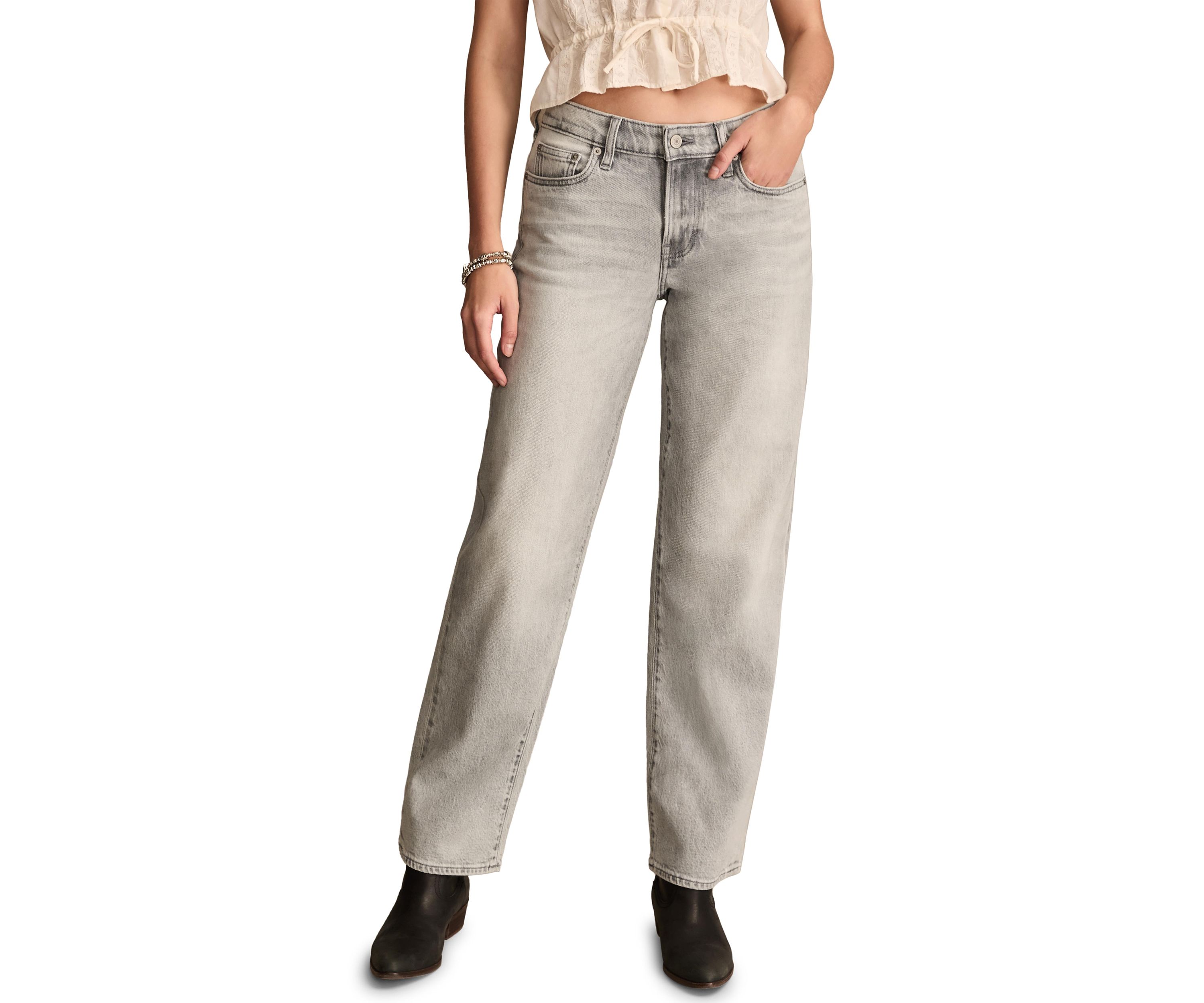 Womens Baggy Wide Leg Jeans