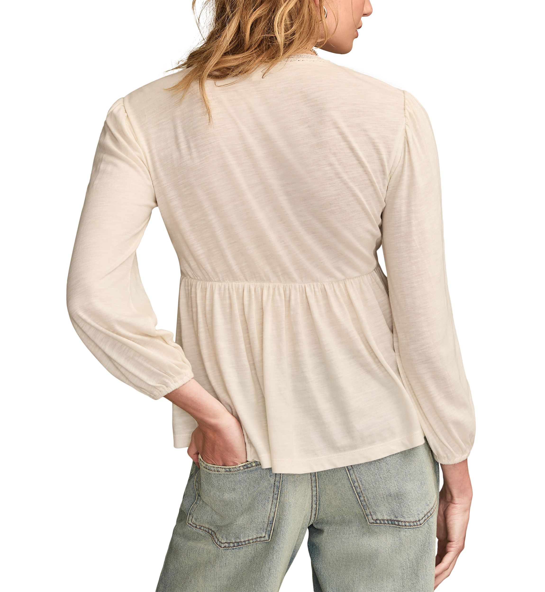 Womens Knit Babydoll Top