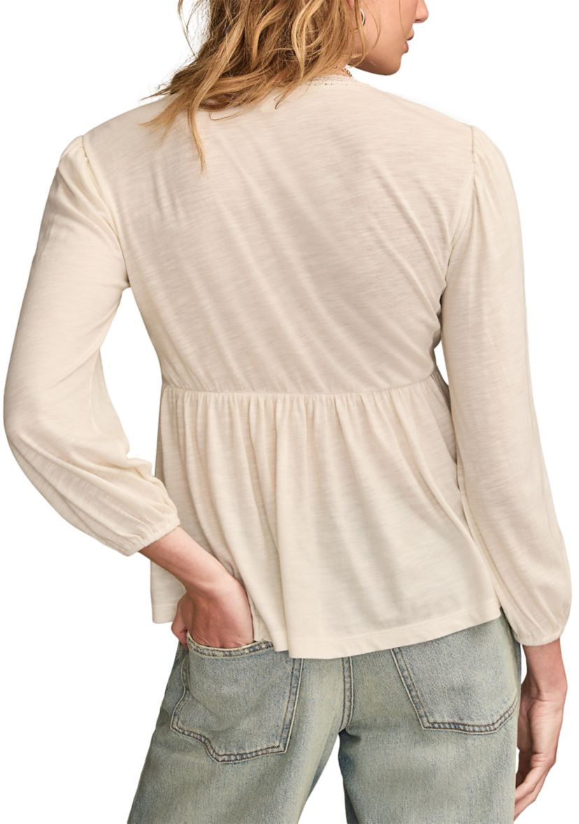 Womens Knit Babydoll Top
