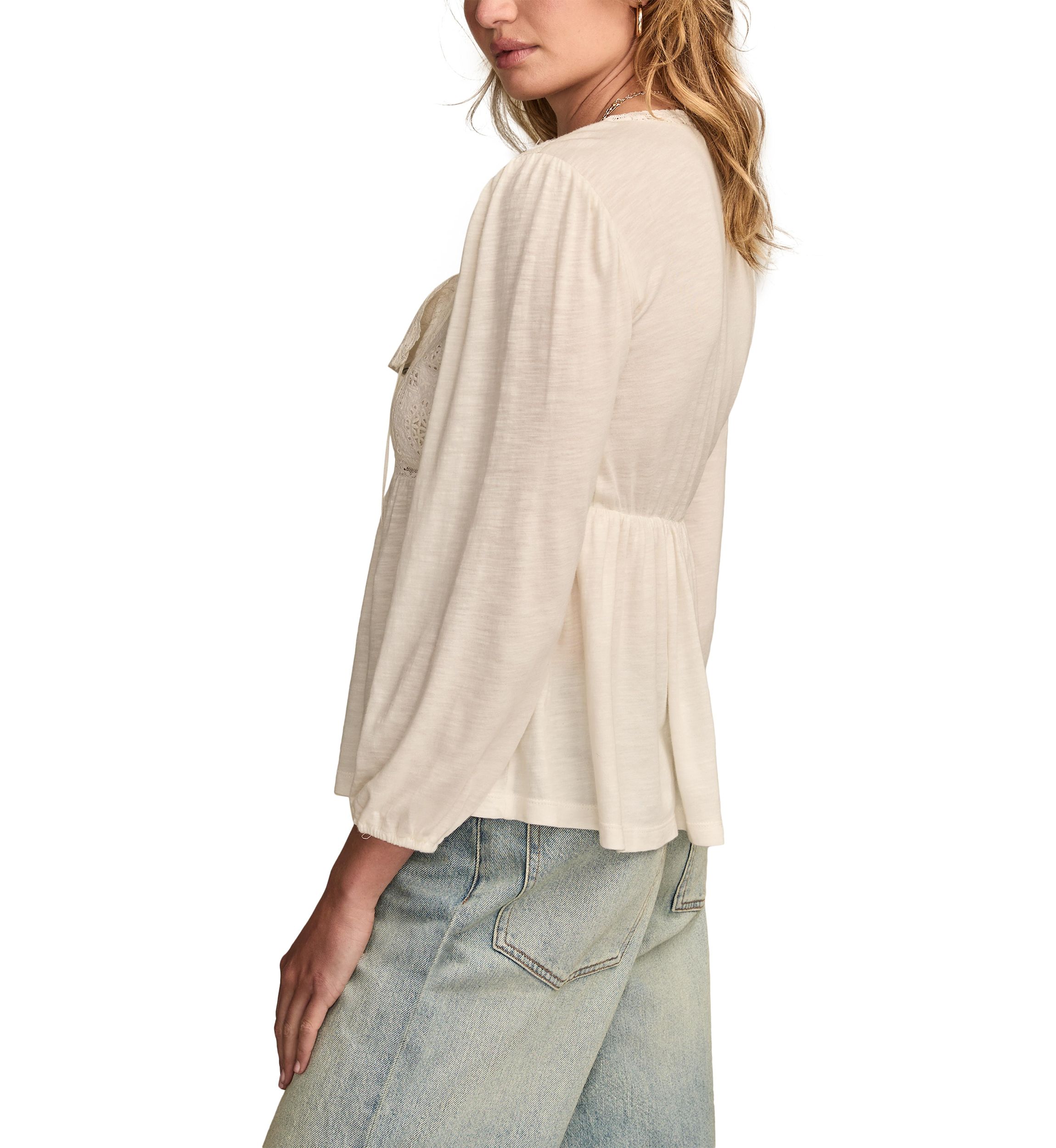 Womens Knit Babydoll Top