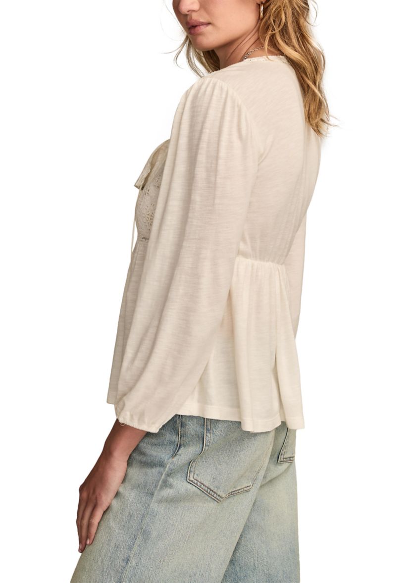 Womens Knit Babydoll Top