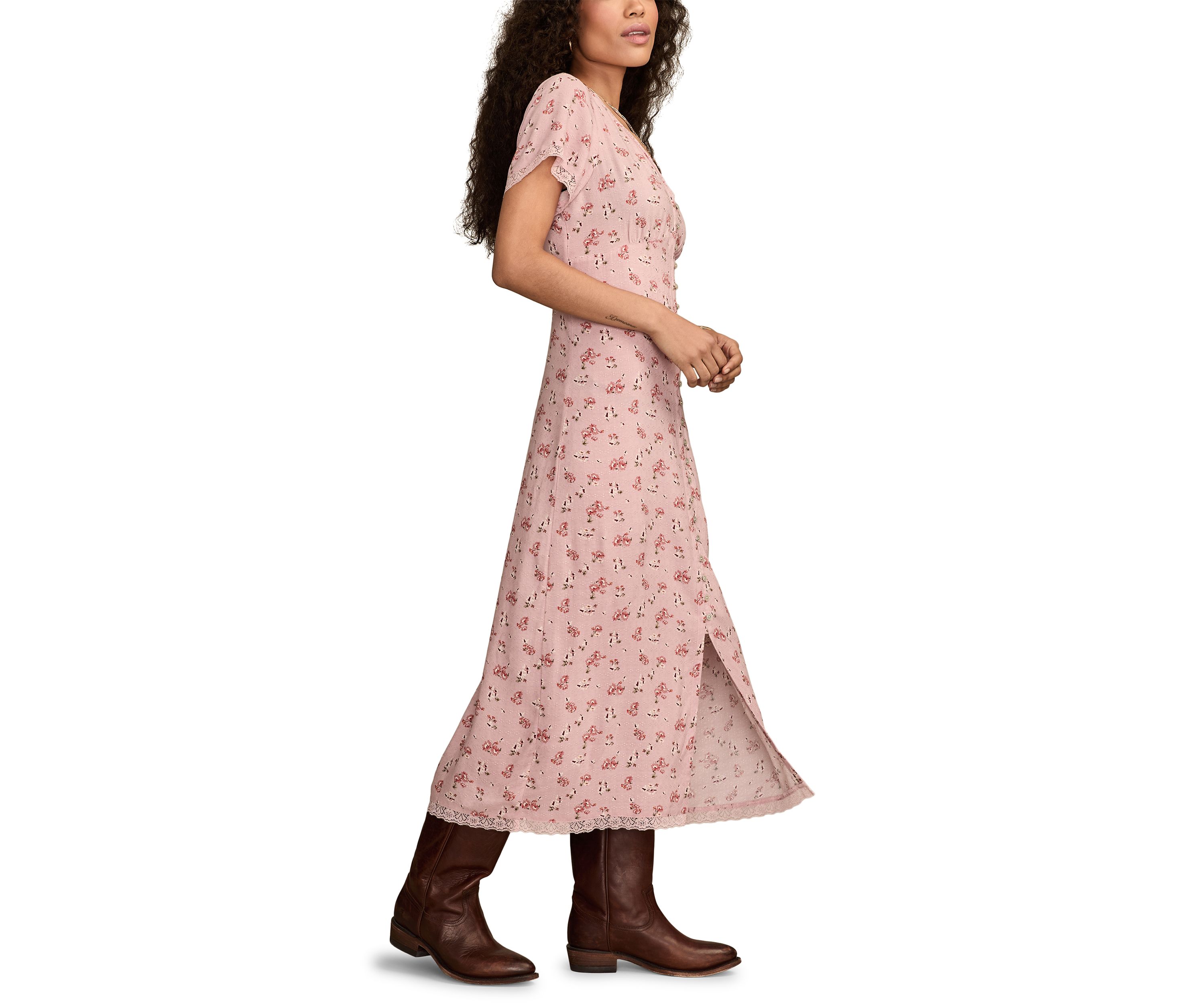 Womens Simone Floral Printed Midi Dress
