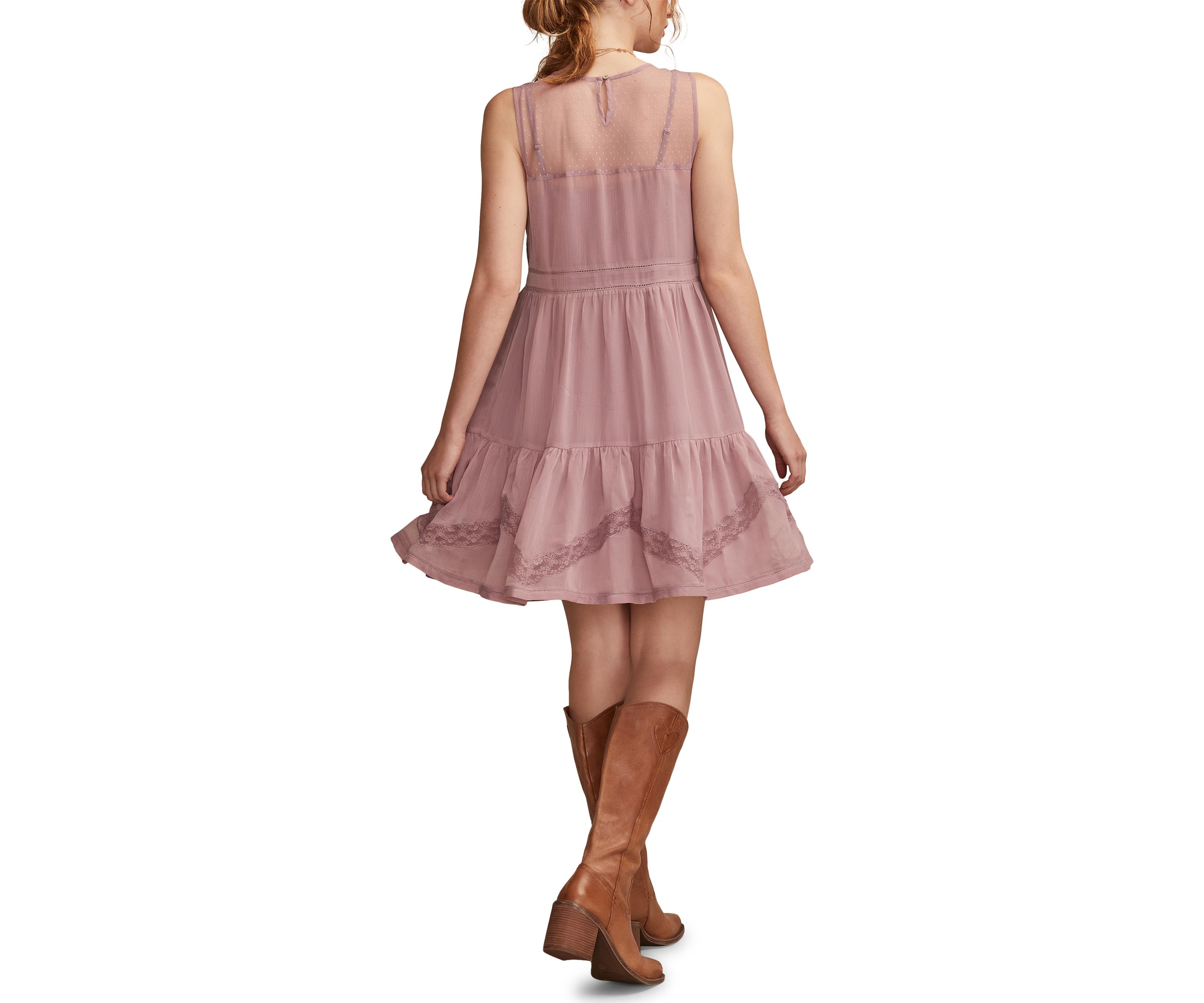 Womens Sleeveless Tiered Babydoll Dress