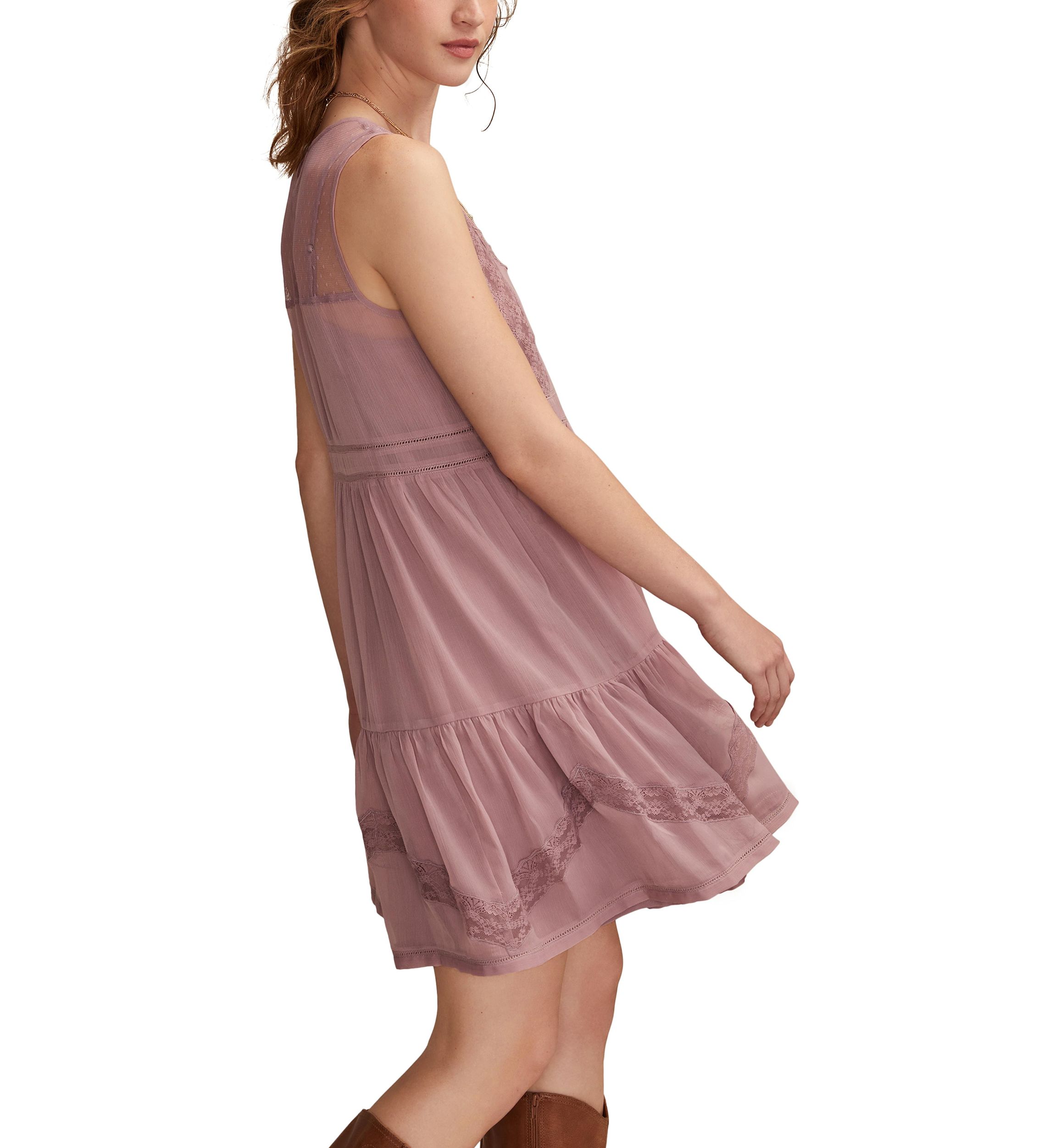 Womens Sleeveless Tiered Babydoll Dress