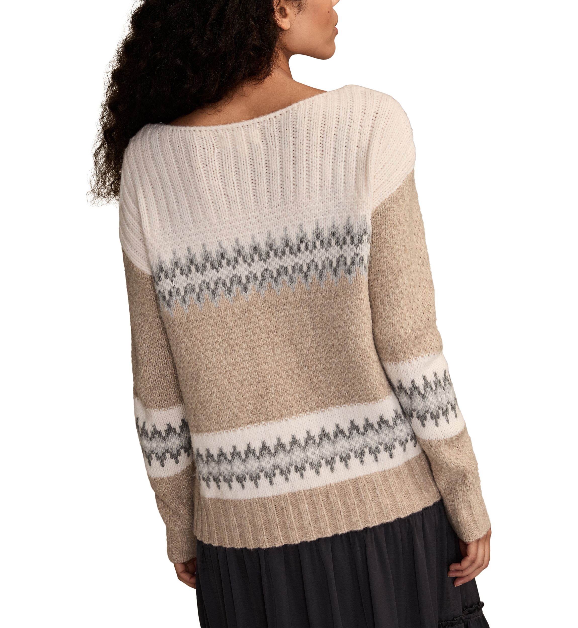 Womens Fairisle Crew Neck Sweater