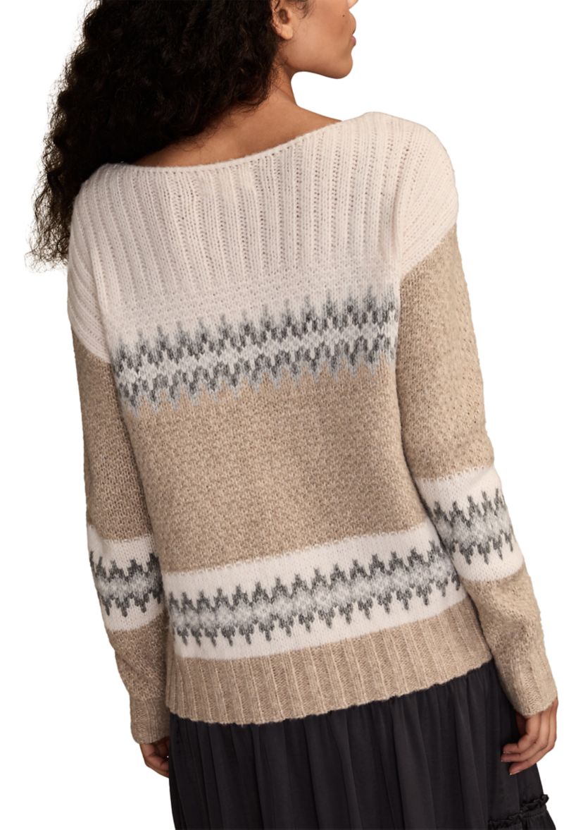 Womens Fairisle Crew Neck Sweater