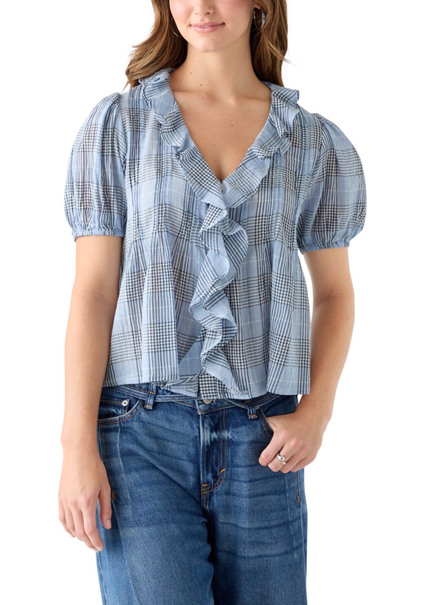 Ruffle Pintuck Blouse