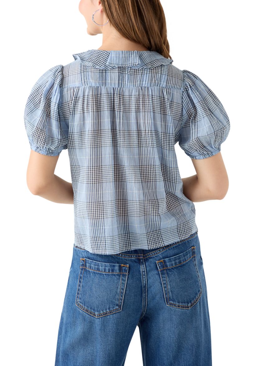 Ruffle Pintuck Blouse