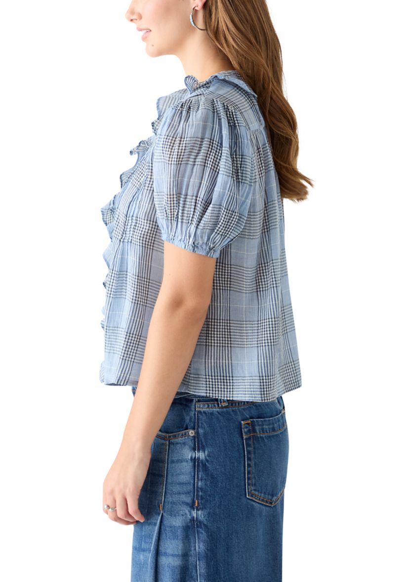 Ruffle Pintuck Blouse