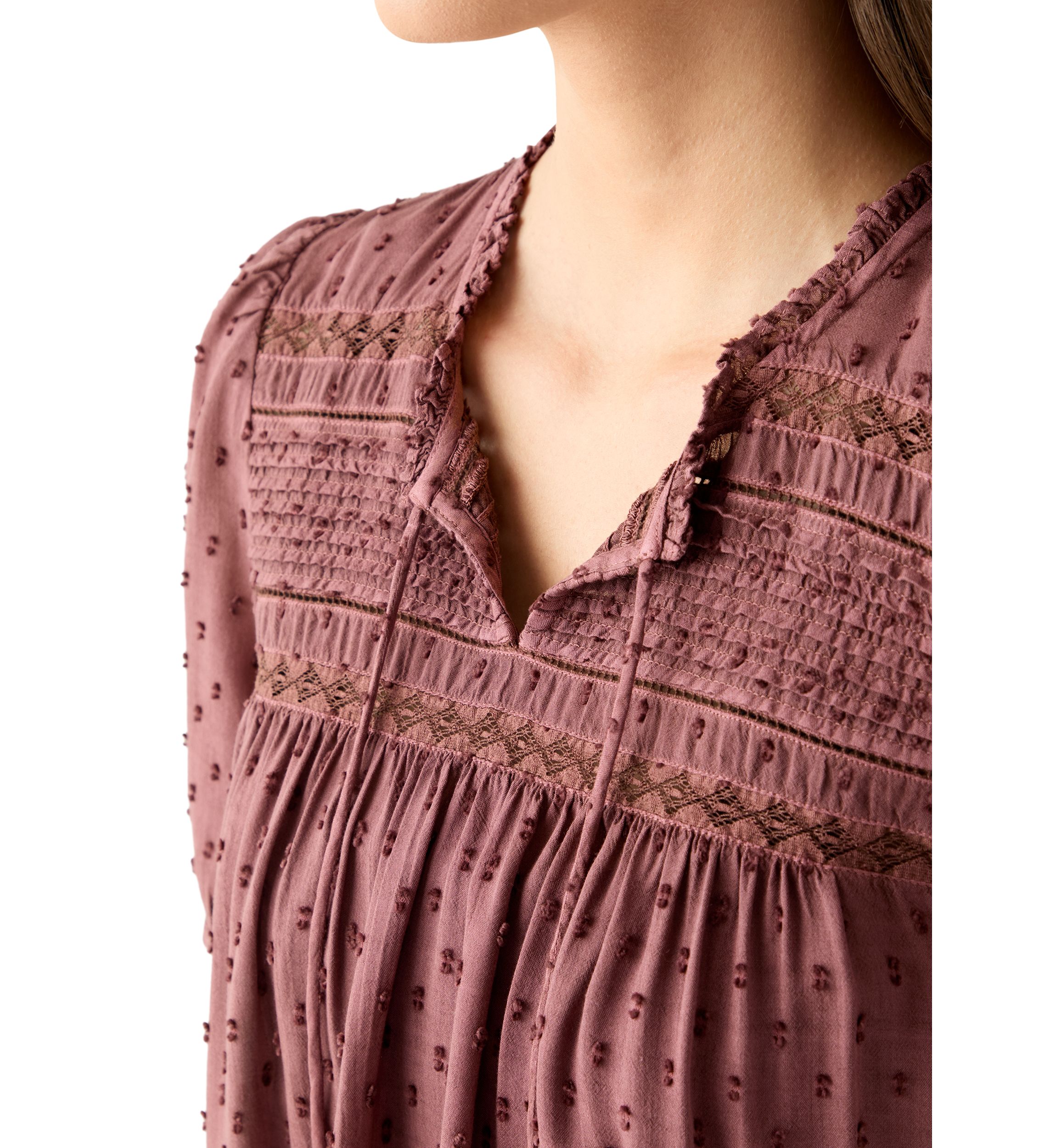 Womens Short Sleeve Clipdot Blouse 