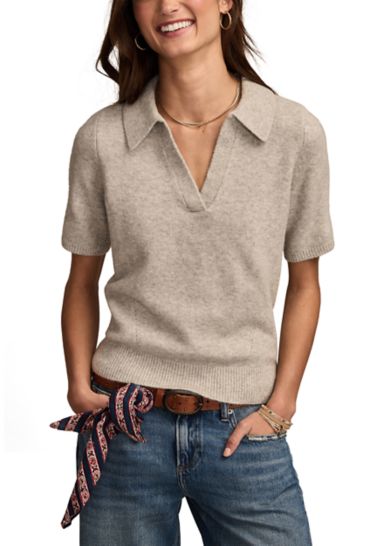 Women's Long Sleeve Cable 2fer Sweater