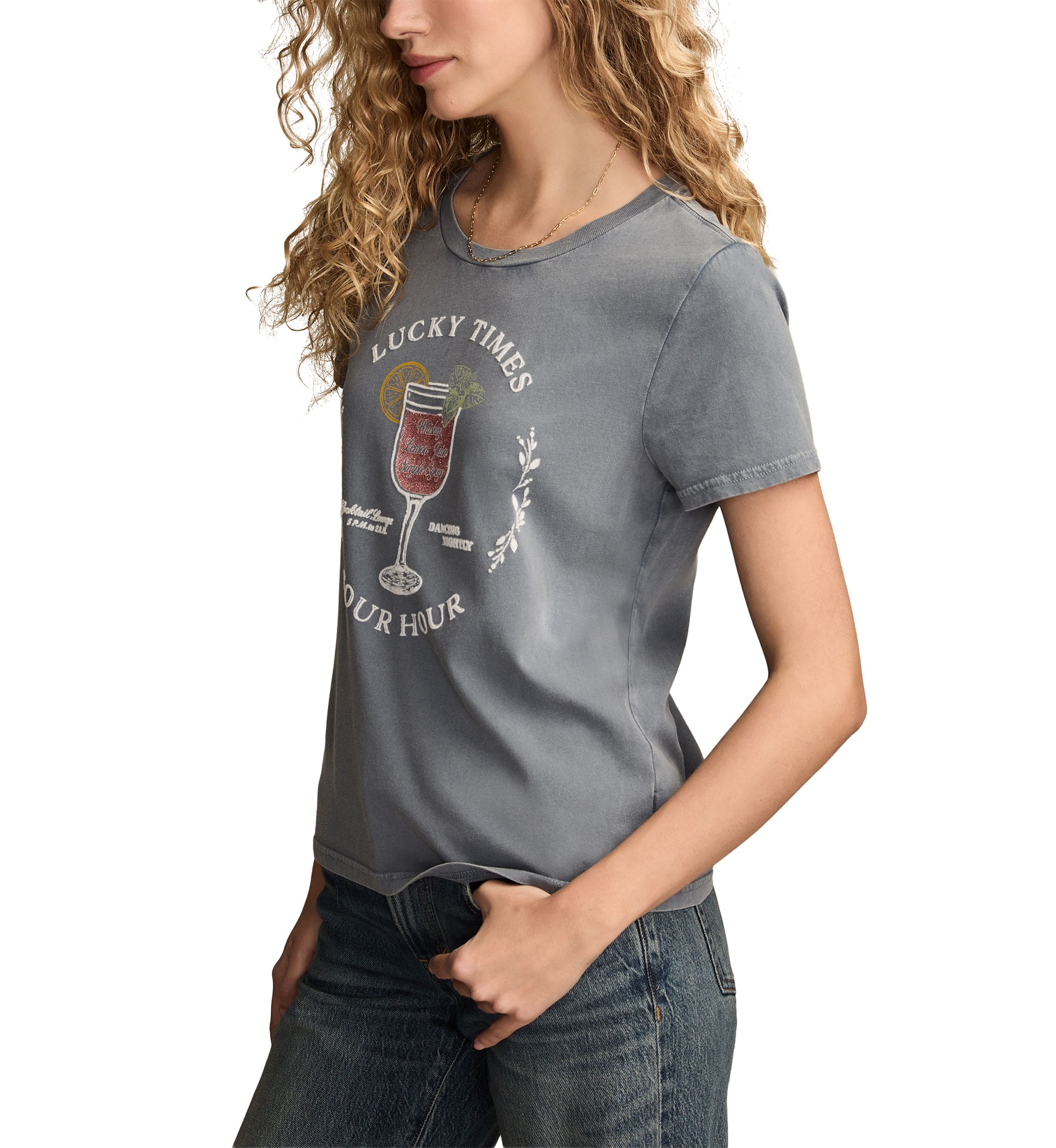 Womens Sour Hour Graphic Crew Neck T-Shirt