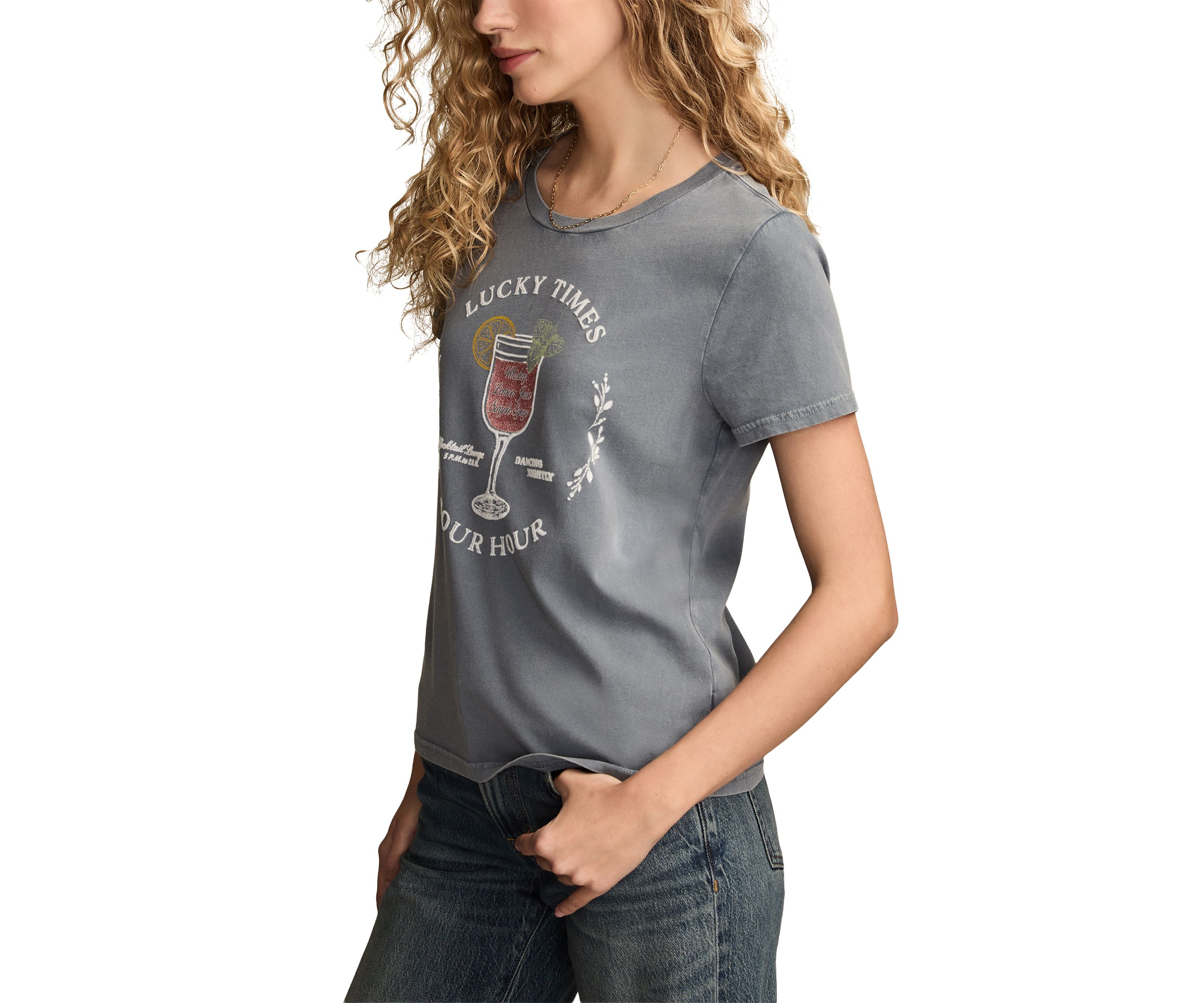 Womens Sour Hour Graphic Crew Neck T-Shirt