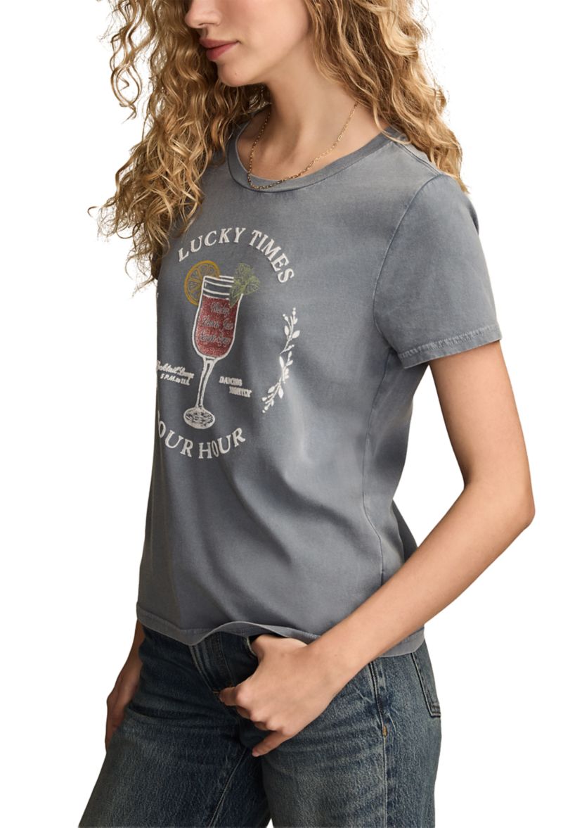 Womens Sour Hour Graphic Crew Neck T-Shirt