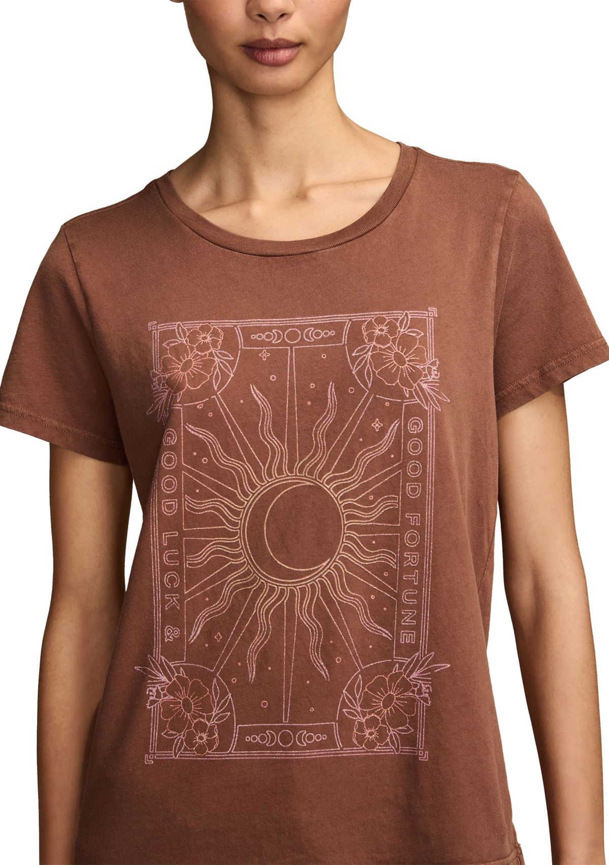 Womens Fortune Sun Graphic T-Shirt