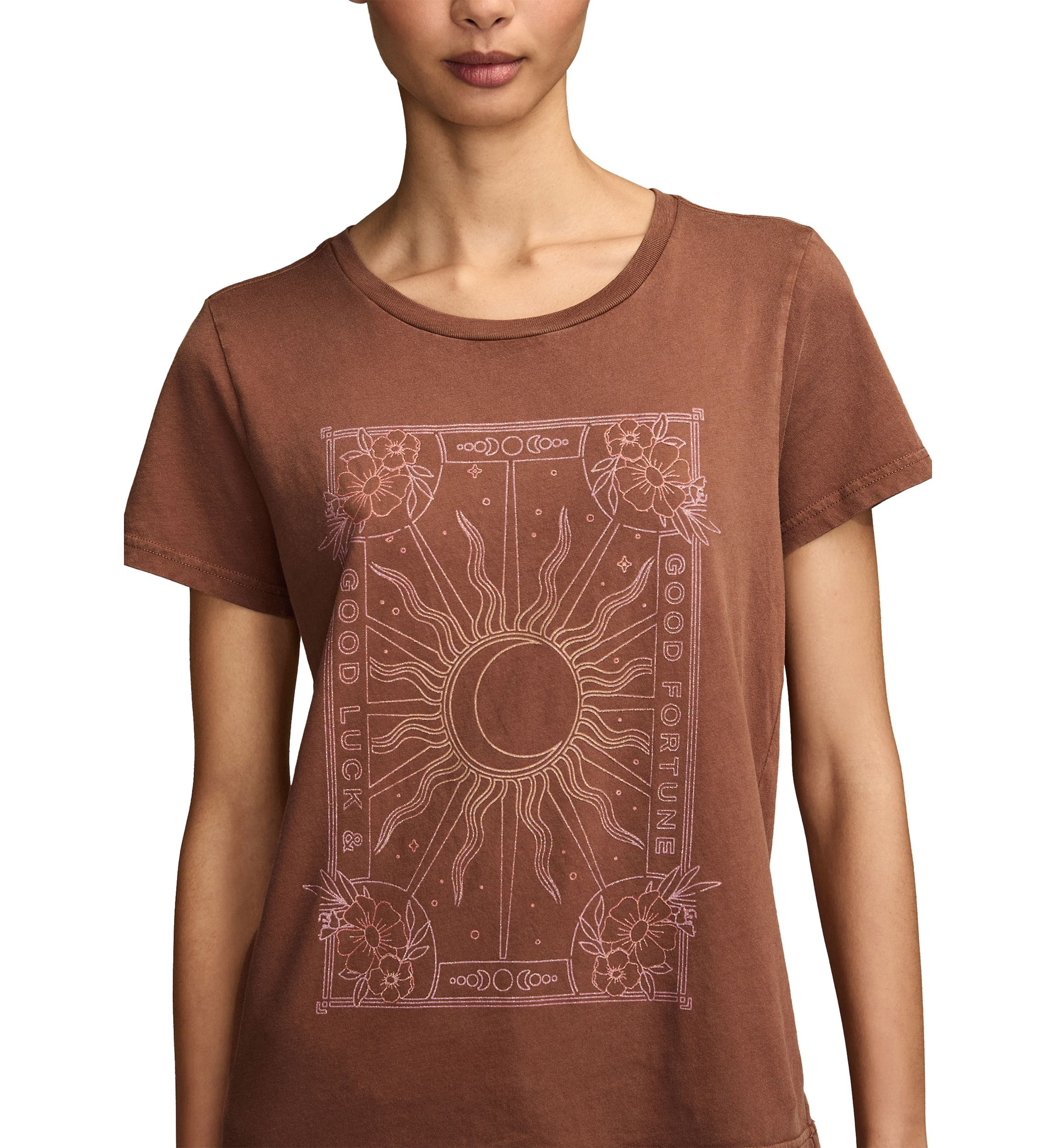Womens Fortune Sun Graphic T-Shirt