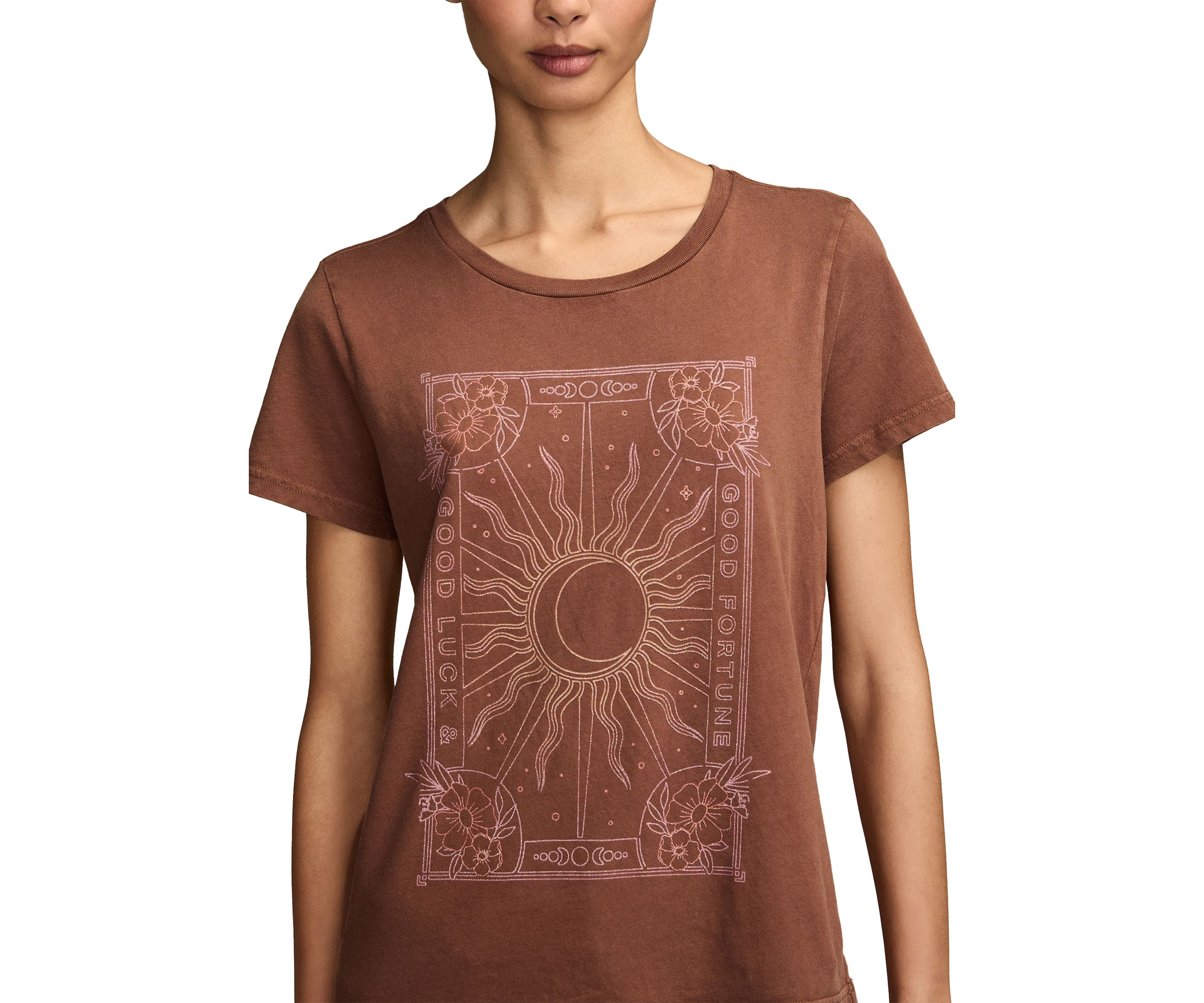 Womens Fortune Sun Graphic T-Shirt