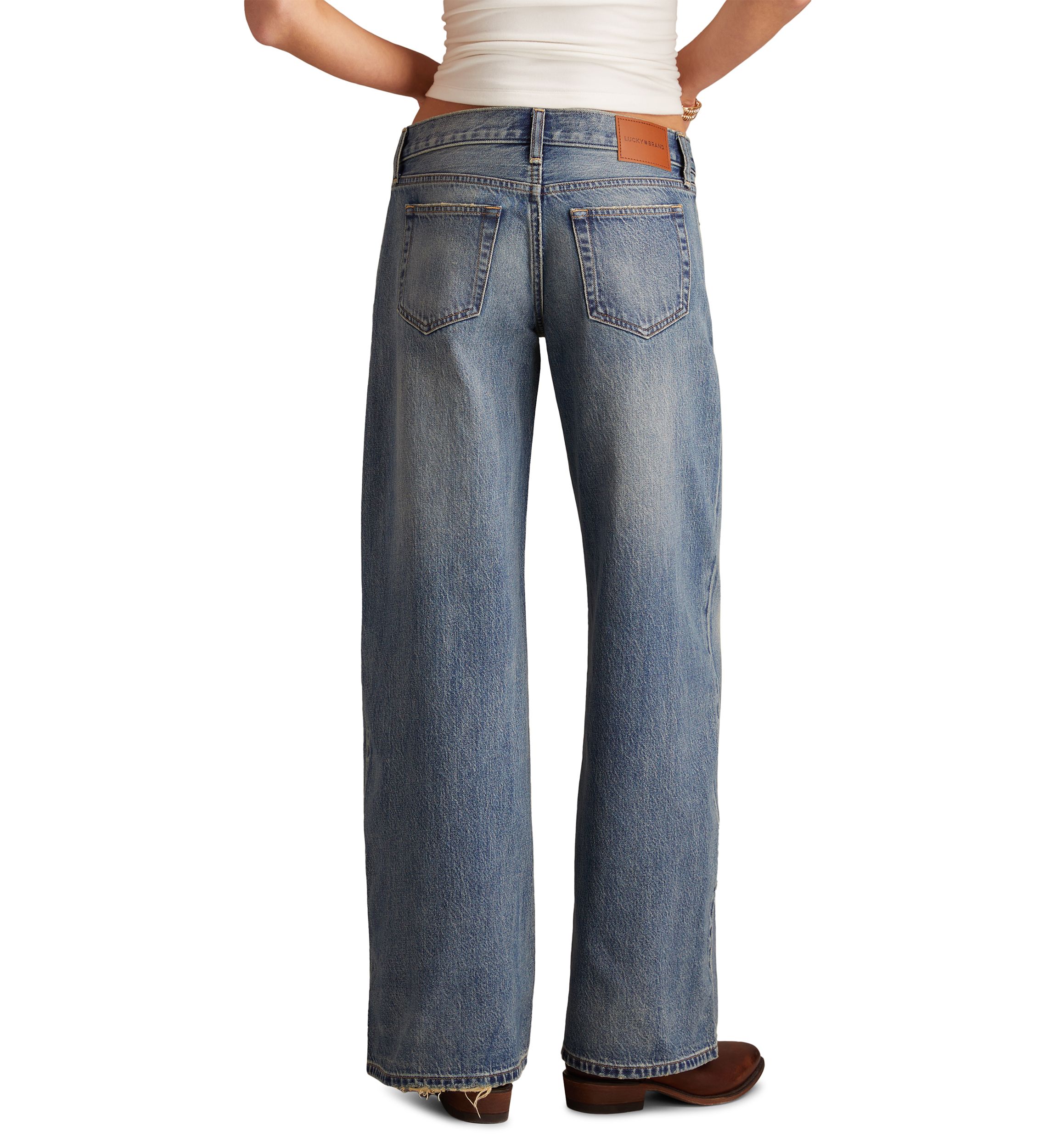 Womens Ultra Low Ultra Wide Get Low Jeans