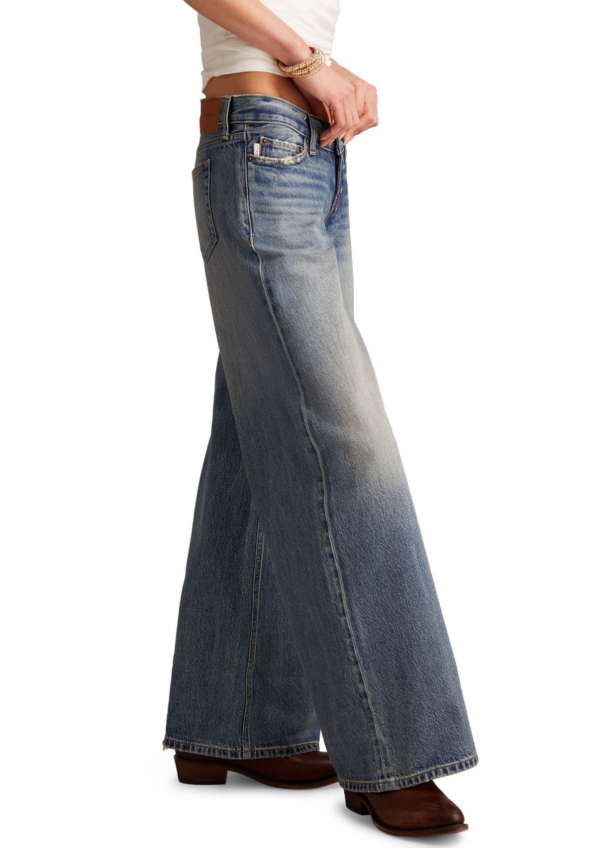 Womens Ultra Low Ultra Wide Get Low Jeans