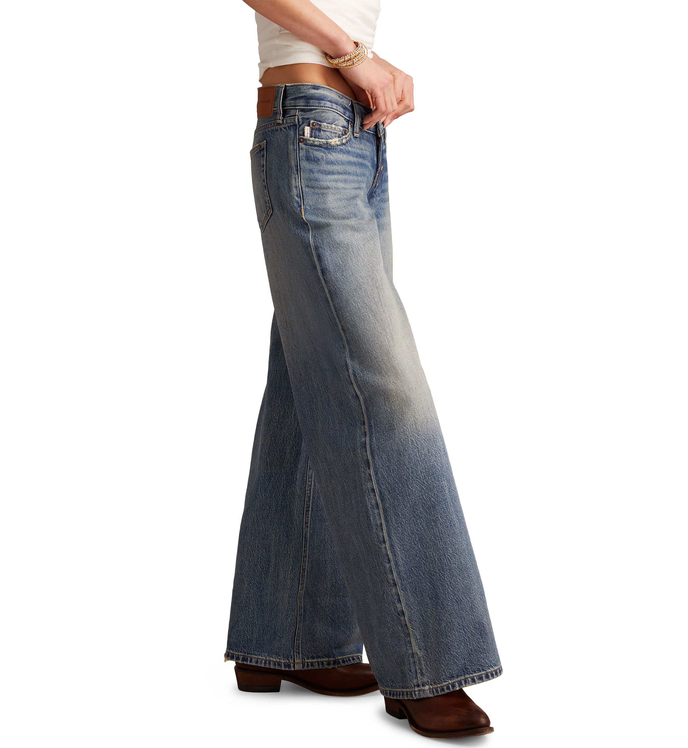 Womens Ultra Low Ultra Wide Get Low Jeans