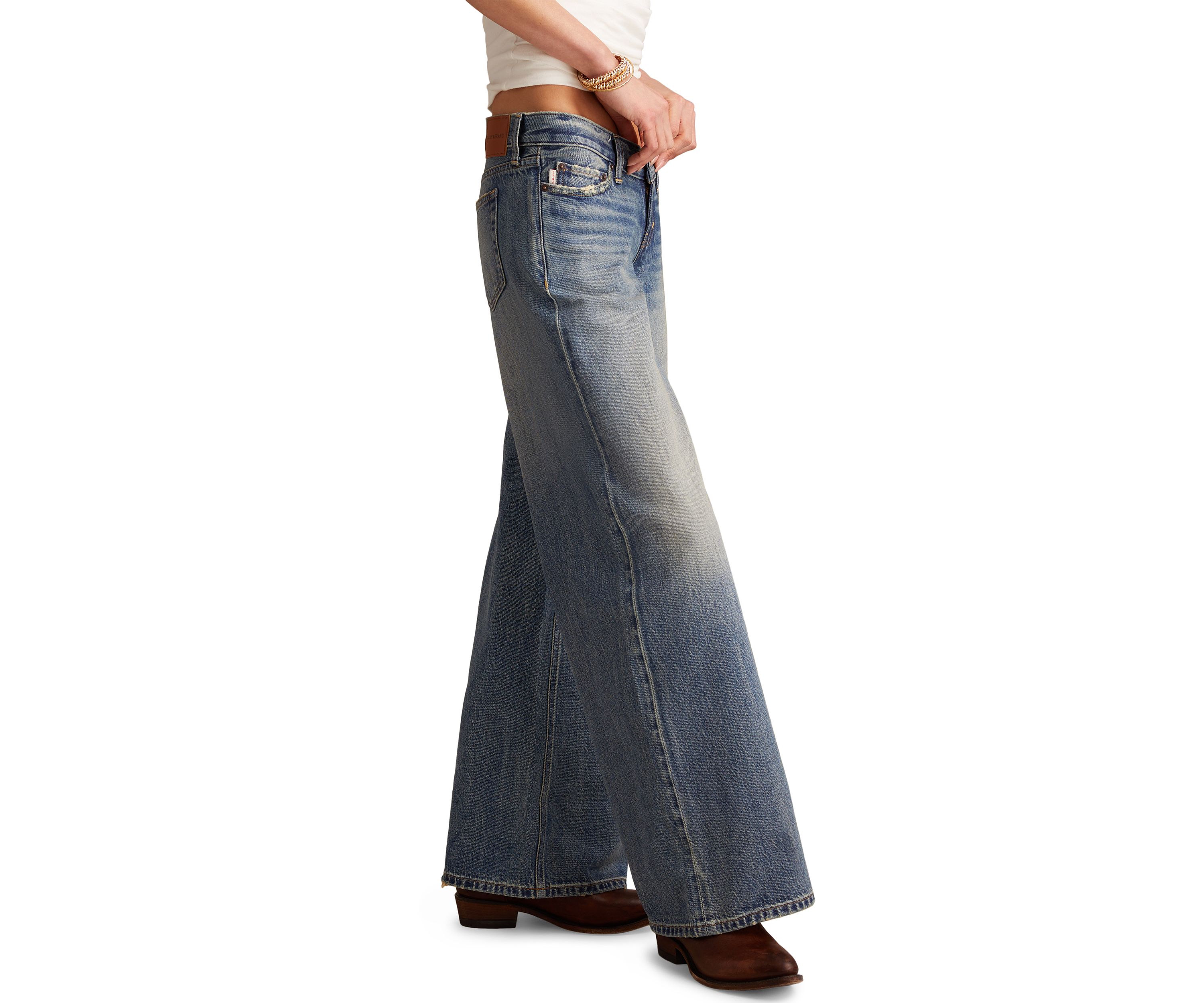 Womens Ultra Low Ultra Wide Get Low Jeans
