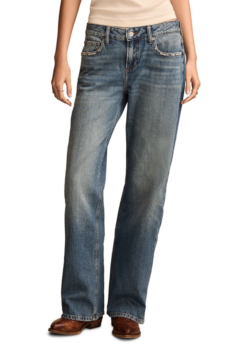 Womens Wide Leg Baggy Denim Jeans