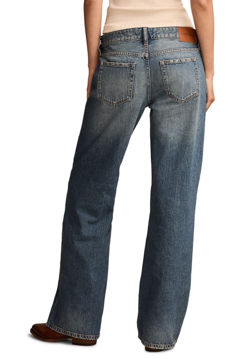Womens Wide Leg Baggy Denim Jeans