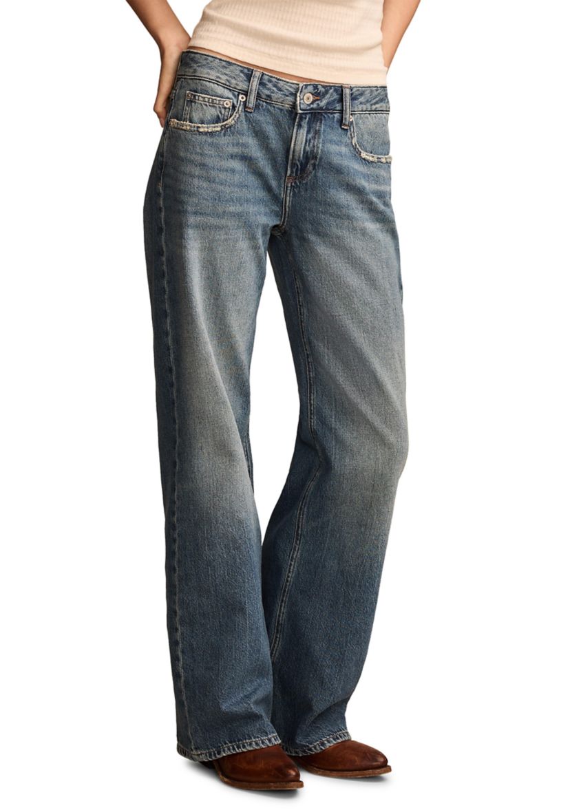 Womens Wide Leg Baggy Denim Jeans