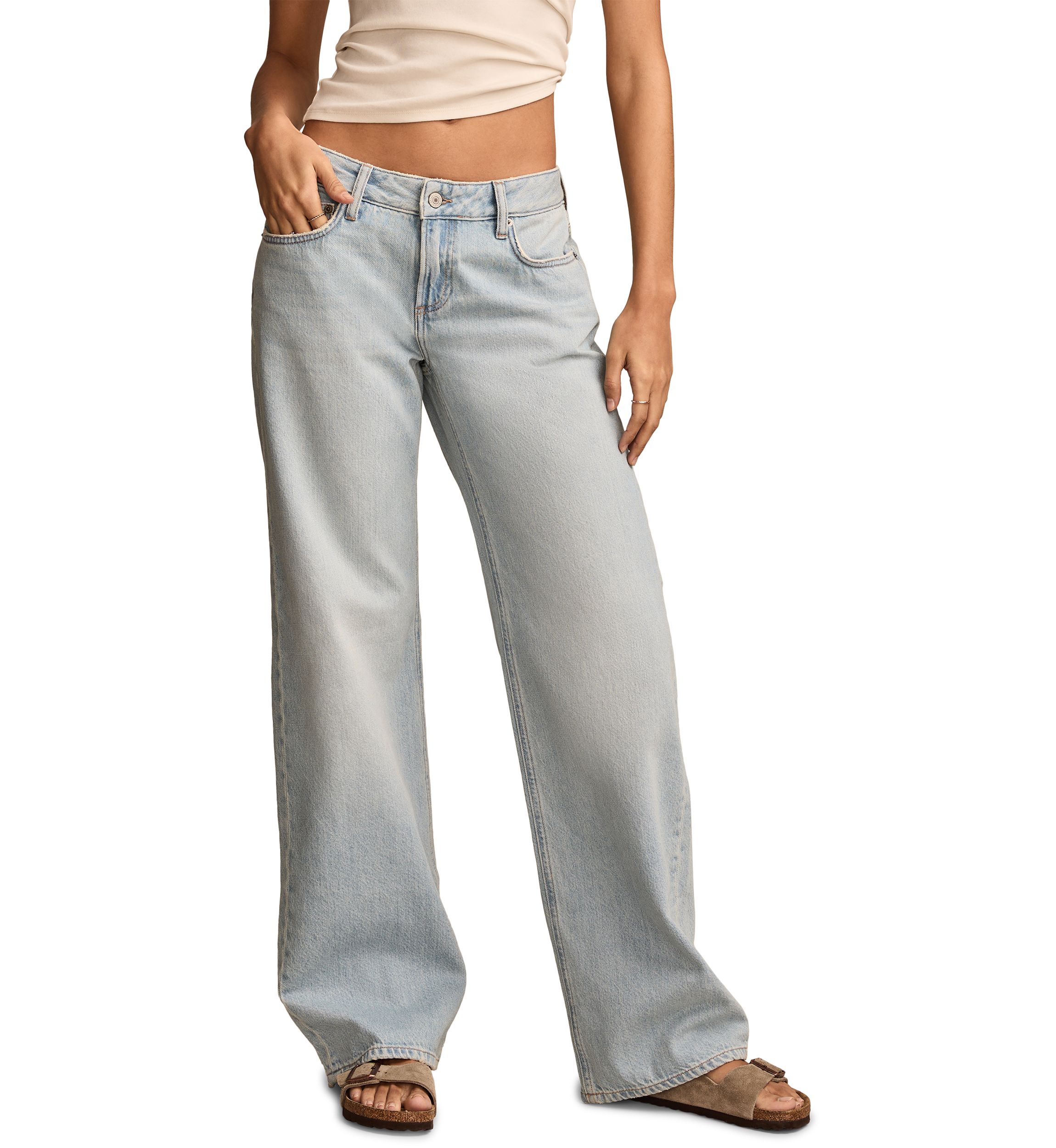 Womens Baggy Wide Leg Jeans