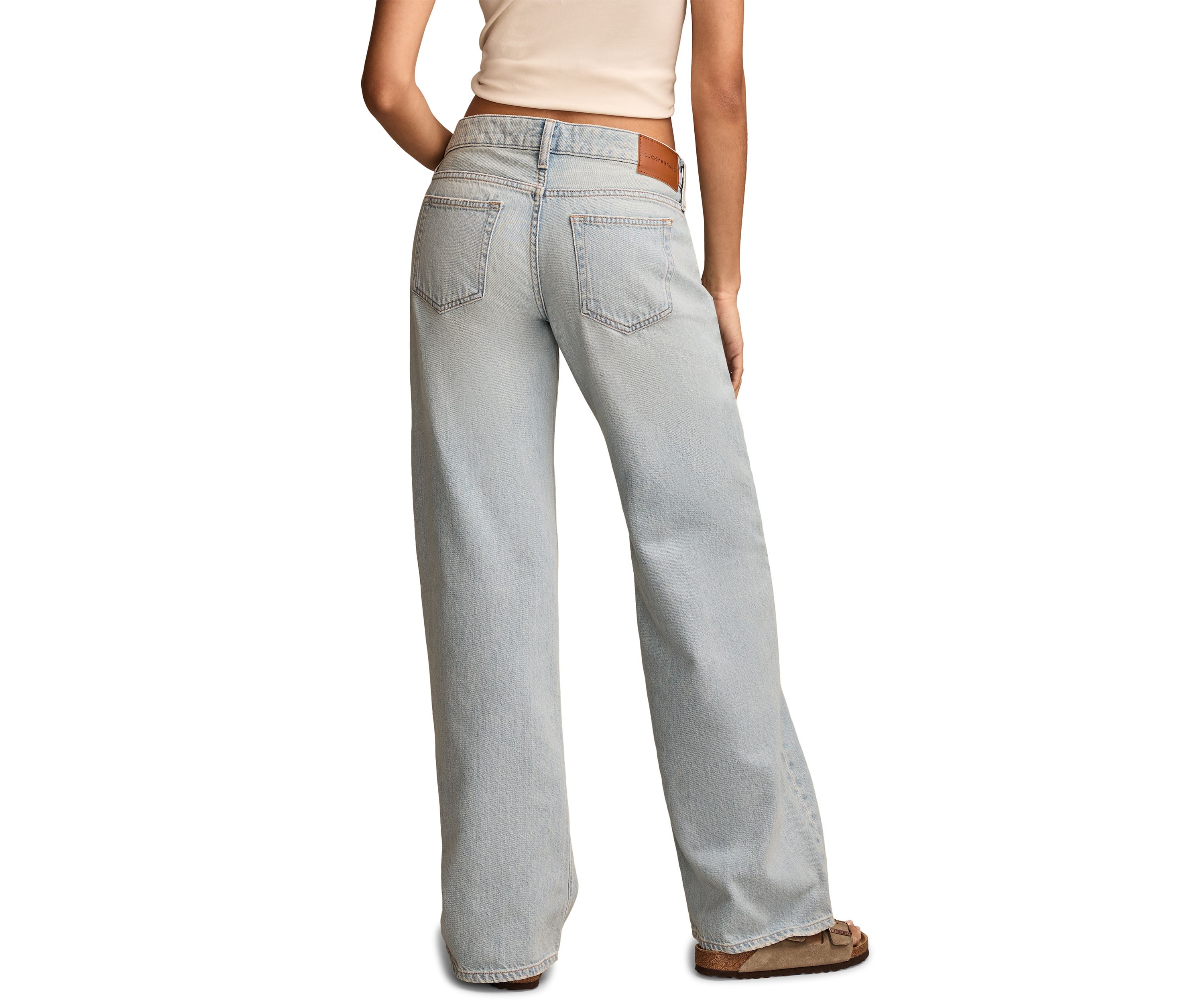 Womens Baggy Wide Leg Jeans