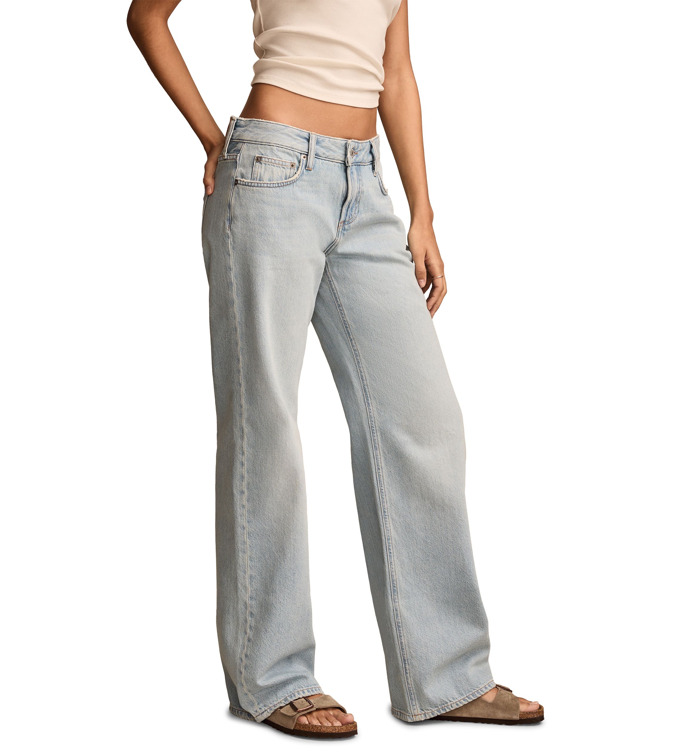 Womens Baggy Wide Leg Jeans