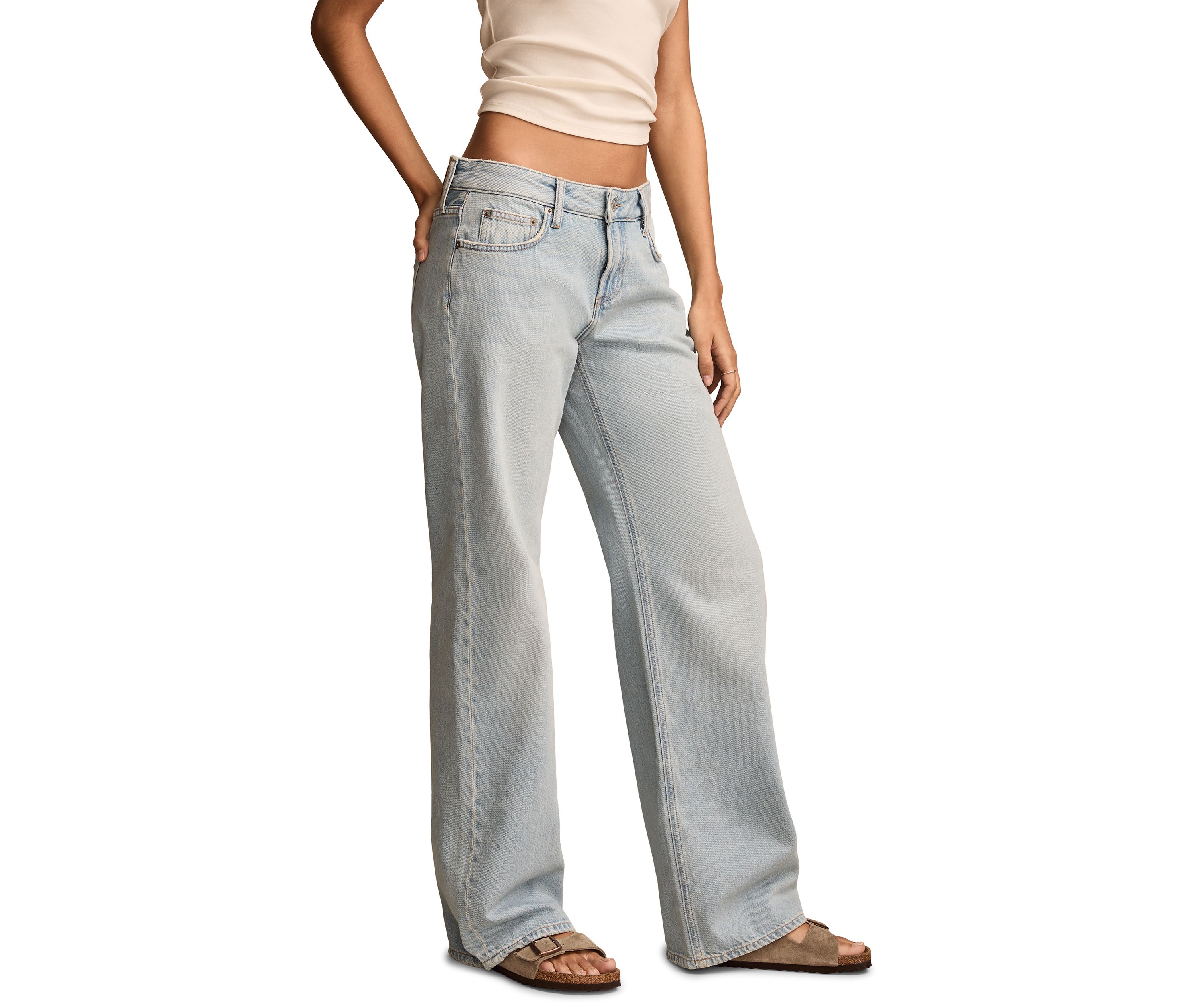 Womens Baggy Wide Leg Jeans