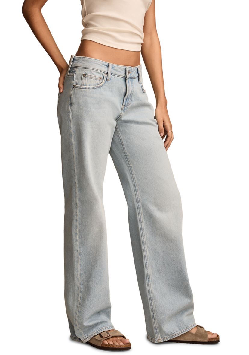 Womens Baggy Wide Leg Jeans