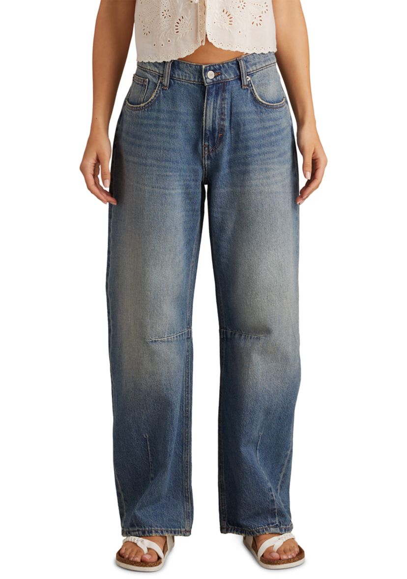 Womens Barrel Vintage Cobalt Jeans
