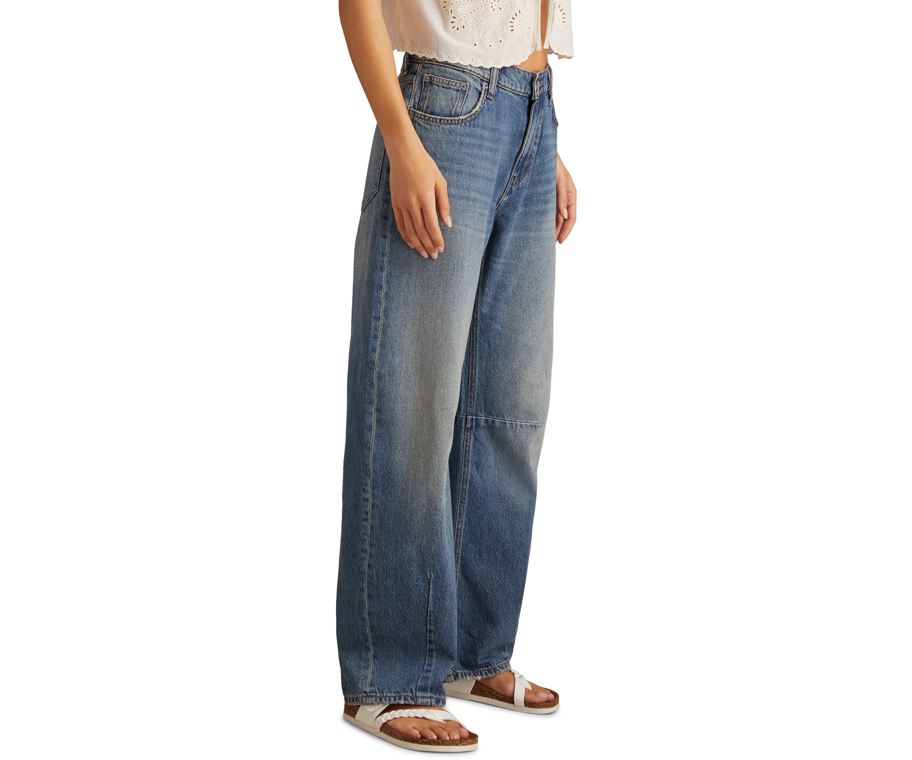 Womens Barrel Vintage Cobalt Jeans