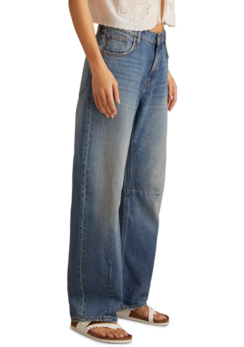 Womens Barrel Vintage Cobalt Jeans