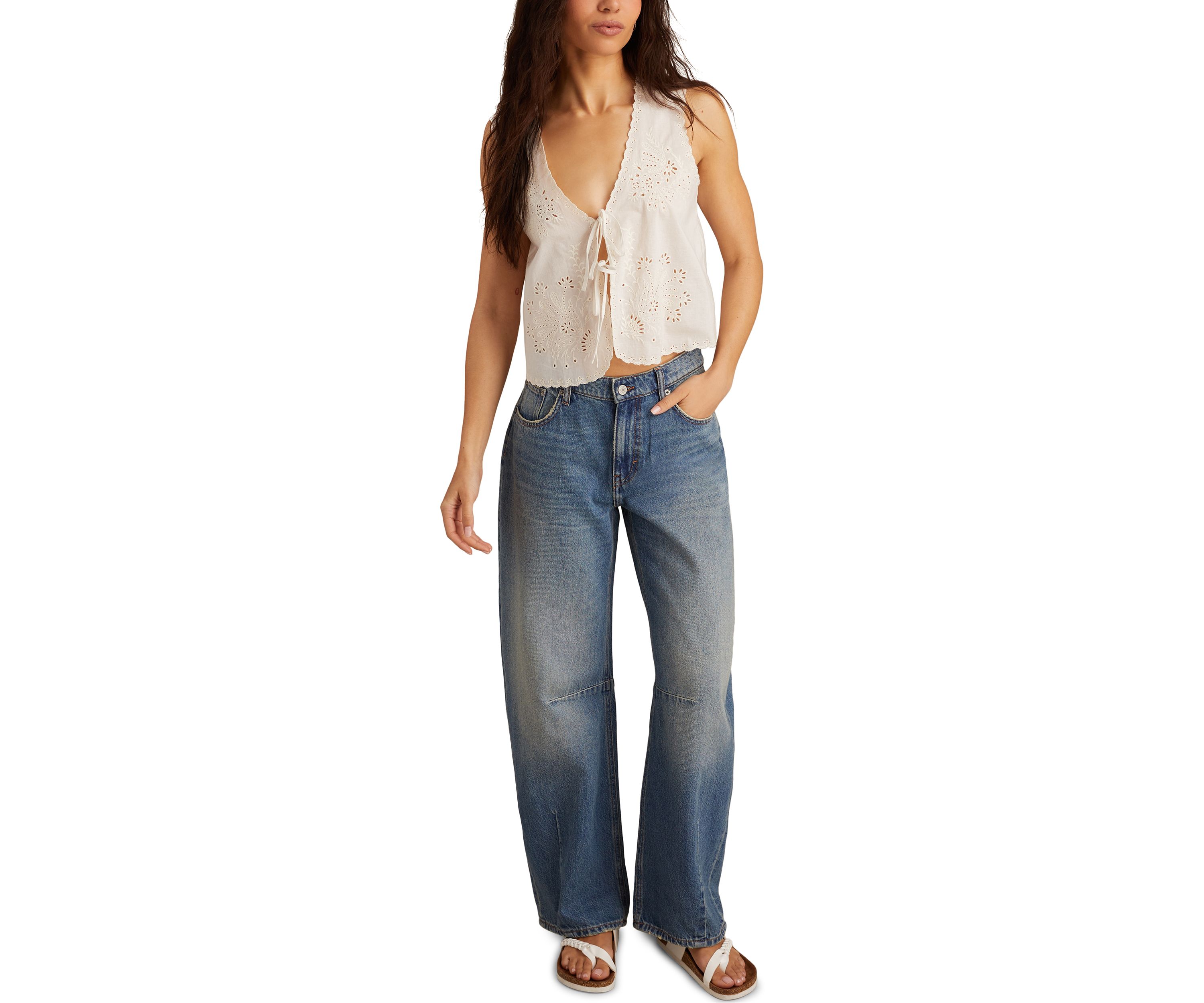 Womens Barrel Vintage Cobalt Jeans