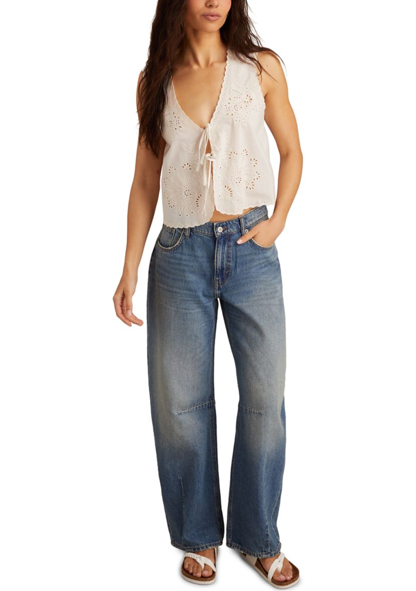 Womens Barrel Vintage Cobalt Jeans