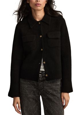 Lucky Brand Women's COLLARED BUTTON DOWN SWEATER