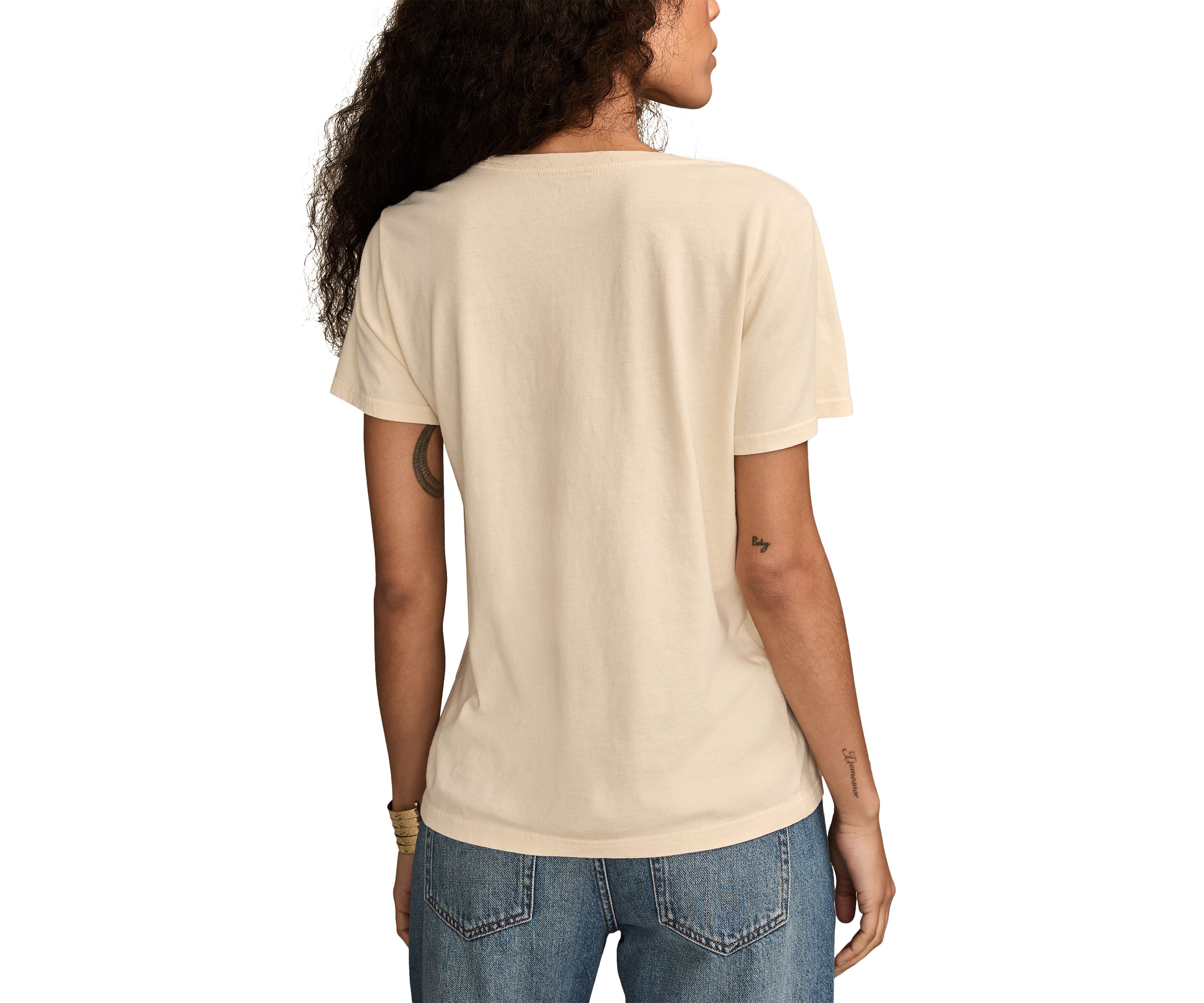 Womens Sun Frame Graphic Crew Neck T-Shirt